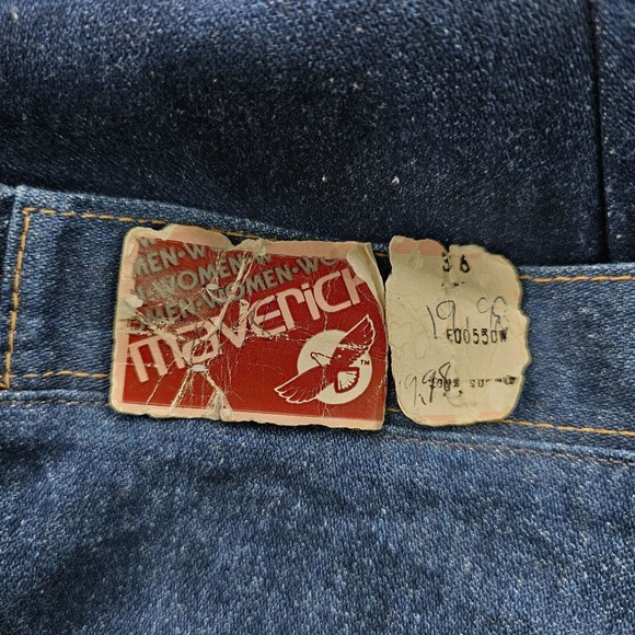 Vintage Deadstock Maverick Ultra High Rise Wide Bootcut 70s 80s Jeans WOMENS 36 - Picture 6 of 8